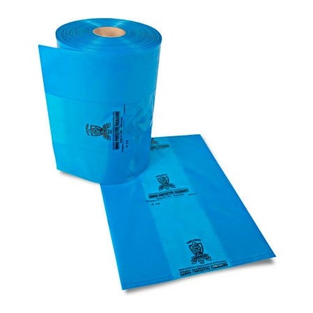 Armor Protective Packaging Armor Poly VCI Gusseted Bags, 16"L x 14"W x 28"H, 3 Mil, Blue, 250/Roll PVCIBAG3MB161428IC